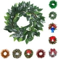 thumbnail image 1 of Decorative Wreath Clearance!12in Pre-Lit Christmas Wreaths for Front Door,Indoor Outdoor Christmas Decorations Artificial PVC Wreaths, 1 of 9