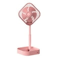 thumbnail image 1 of Hvmvliv Foldable Fan Pedestal Fan for Office Standing Fan Foldable Desk Fan Wireless 1200Mah Rechargeable Battery 3 Speed Quiet Fan for Home Pink, 1 of 7