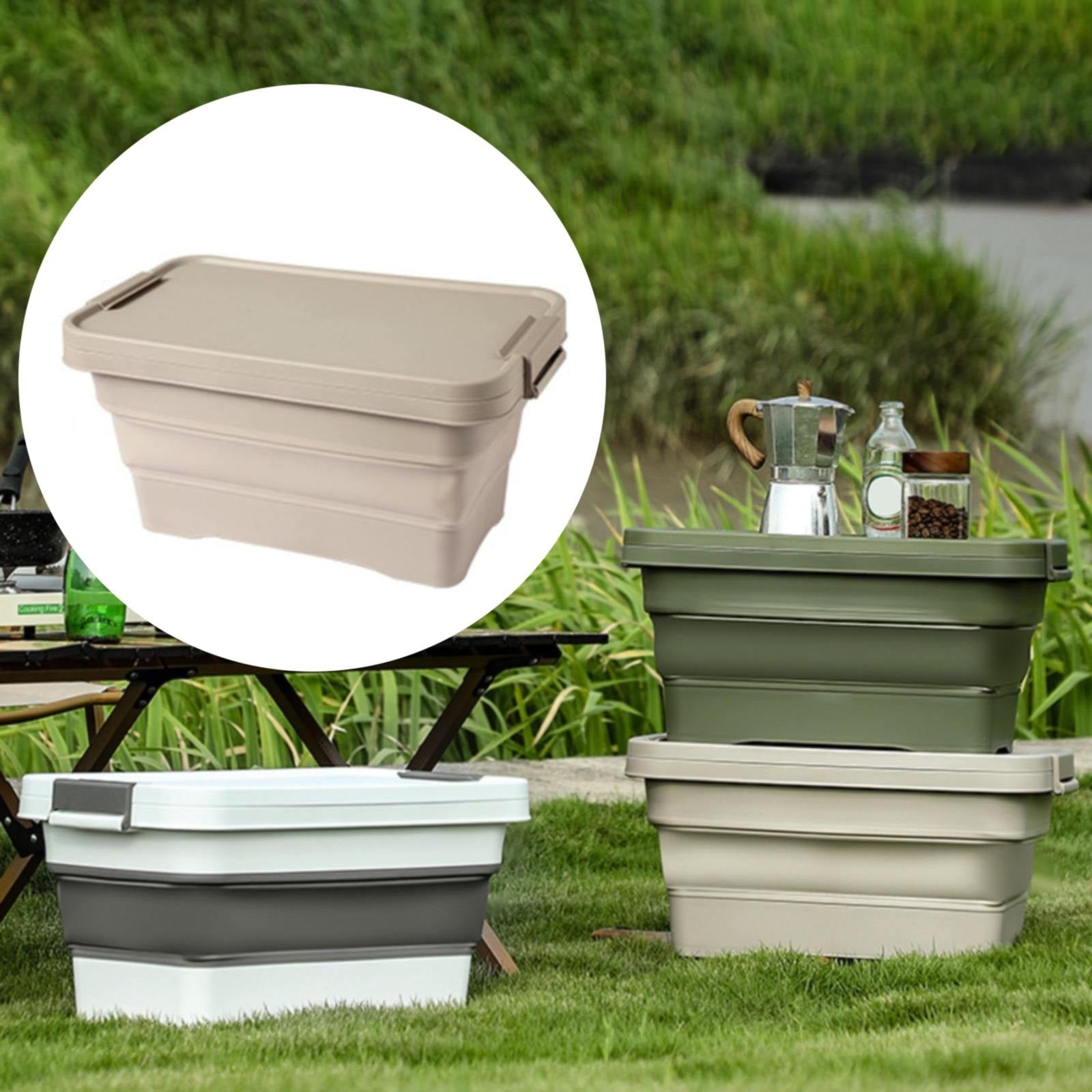 Clearance! Folding Plastic Stackable Utility Crates 3 Pack Storage with