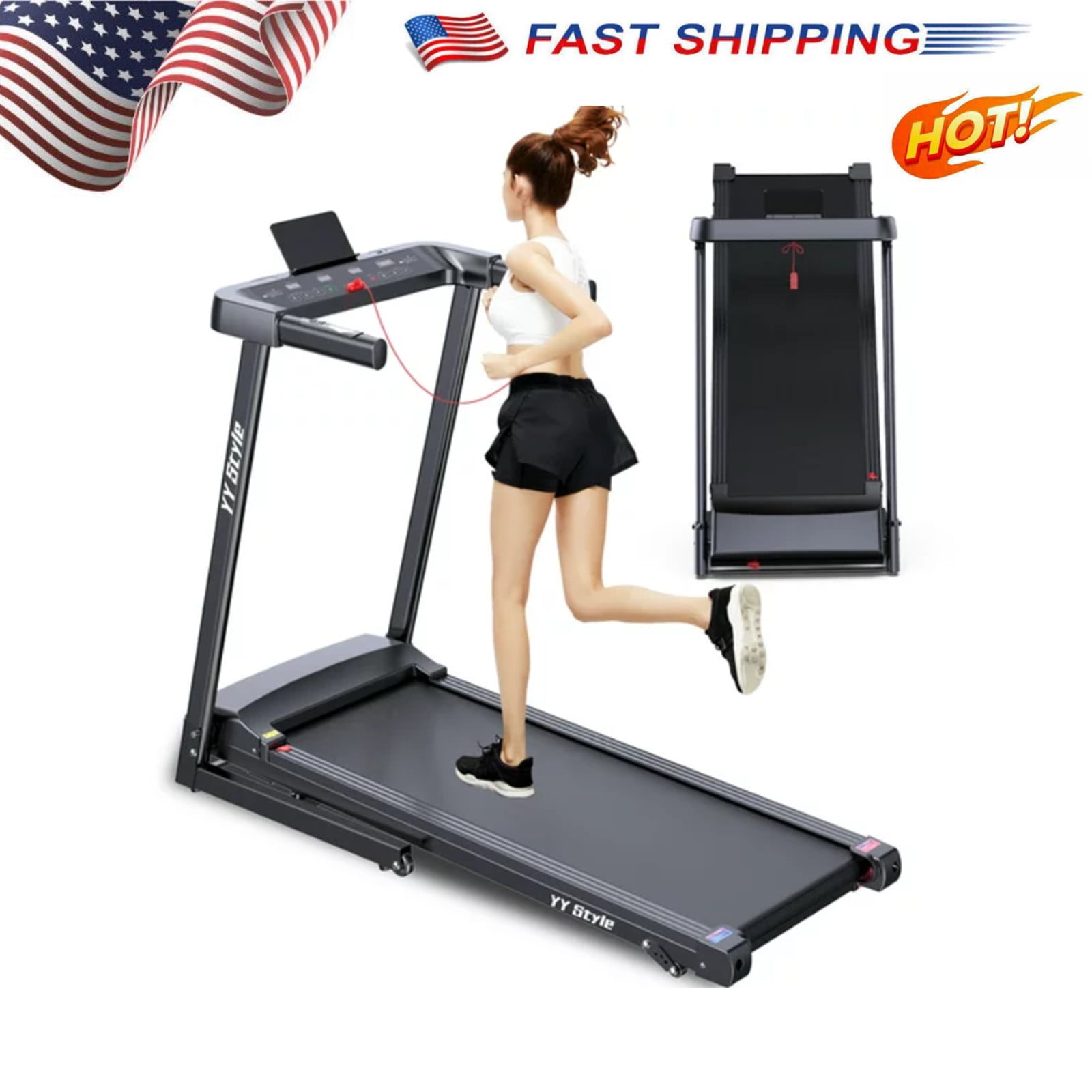 Clearance Folding Treadmill with Incline Electric Motorized Running