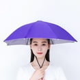 thumbnail image 1 of Folding Umbrella Hat - 27" Diameter Head Umbrella - Adjustable for Kids, Men, Women - Ideal for UV Shield, Rain Defense, Baseball Fun, Gardening Adventures Headwear for Outdoor Party Beach, 1 of 9
