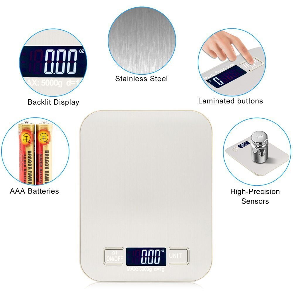 LiveCreative 88 lb 40Kg Electronic Price Computing Scale Digital Deli -  Commercial Digital Scale Food - Food Produce Weight Scales with LCD Display