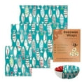 thumbnail image 1 of Clearance Food Storage under $10,Beeswax Wraps For Food 3 Reusable Food Sheets For Fruits And Vegetables 2024 New Food Paper Sheets Plastic Biodegradable Recyclable And, 1 of 4
