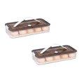 thumbnail image 1 of Clearance Food Storage under $10 Deviled Egg Containers With Lid Plastic Deviled Egg Tray With Handle For Eggs And Dumplins Clear Storage Egg Platter For Devil Egg Fridge Stackable Portable Egg, 1 of 9