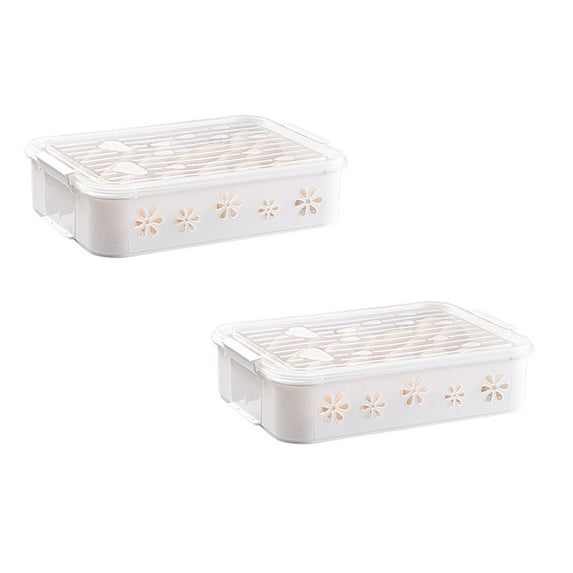Clearance Food Storage under $10 Egg Container Refrigerator Deviled Egg Tray With Lid For Eggs – Plastic Fridge Stackable Portable Devil Egg Holder Dispenser 2PC