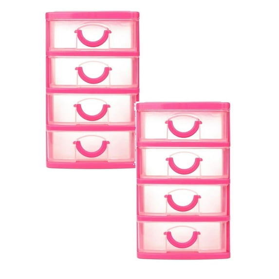 Clearance Food Storage under $6 4 Layer Stack & Carry Box Plastic Multipurpose Portable Storage Container Box Handled Organizer Storage Box For Organizing Stationery Sewing Art Craft Jewelry And
