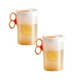 thumbnail image 1 of Clearance Food Storage under $7 Plastic Water Pitcher With Flip Top Spout Lid Clear Slim Water Container For Fridge Door Juice Pitcher For Tea Lemonade Handmade Drinks Blue And, 1 of 9
