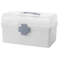 thumbnail image 1 of Clearance! Food Storage, Kaireo Household Dustproof Large Capacity Medicine Box Small, Box Double Layer with Handle Removable Tray Portable Large Capacity Emergency Kit Container Organizer, 1 of 6