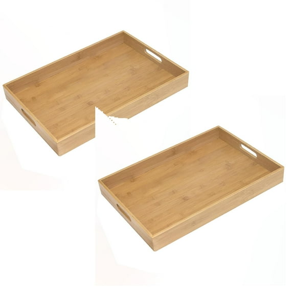 Clearance Food Storage under $20 Serving Tray With Handles Portable Bed Tray For Breakfast Dinner Eating Trays For Living Room Restaurants