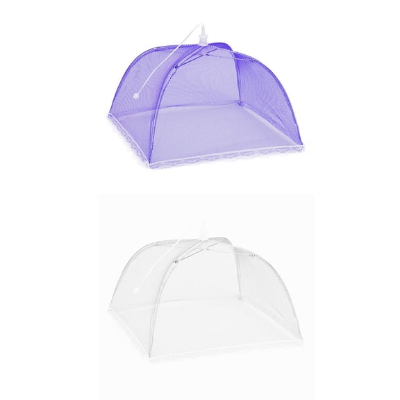 Clearance Food Storage under $5 2 Large Pop-Up Mesh Screen Protect Food Cover Tent Dome Net Umbrella Picnic