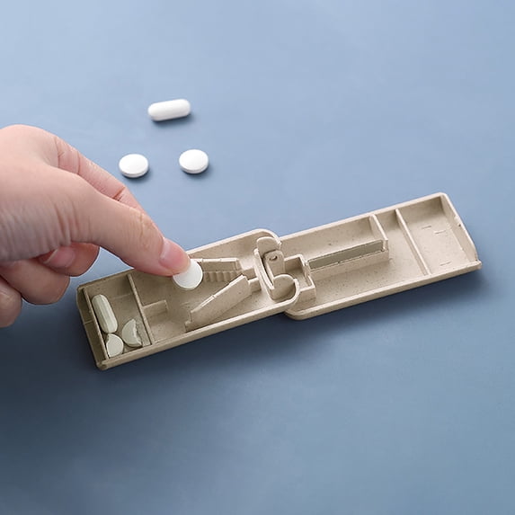 Clearance Food Storage under $5 Cutter Tablet Dispenser Cutter White Box With Divider One-in-two Medicine Cutter