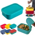 thumbnail image 1 of Clearance Food Storage under $5,Heat Silicone Lunch Box With Lid Leakproof Fresh Keeping Lunch Container For School, 1 of 4