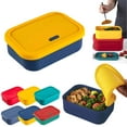 thumbnail image 1 of Clearance Food Storage under $5,Heat Silicone Lunch Box With Lid Leakproof Fresh Keeping Lunch Container For School, 1 of 4