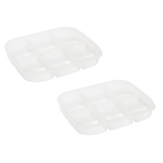 Clearance Food Storage under $7 Divided Veggie Tray With Lid Vegetable Storage Square Relish Serving Platter With 5/6 Compartment Snack Container