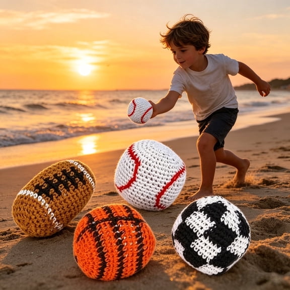 Clearance Footbag Sack for Kick Ball | Assorted Foot Bag Crochet Hacky for Adults | Juggling Balls for Beginners | Multicolored Geometric Pattern | Handmade Guatemalan Crafts
