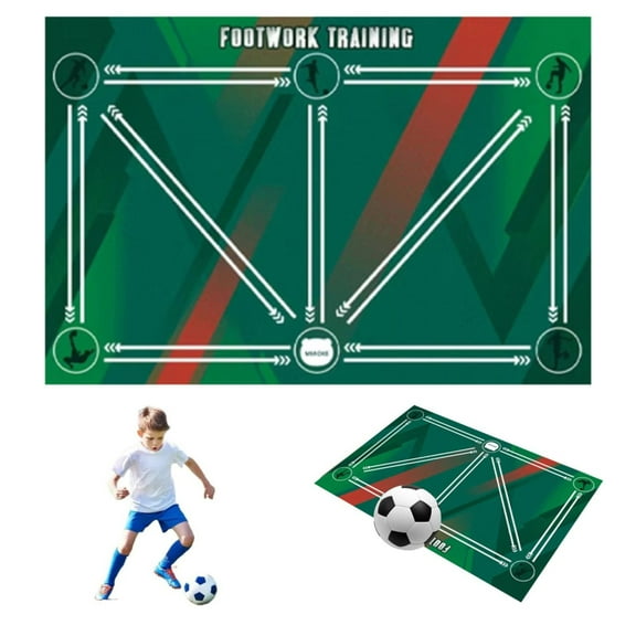 Football Footstep Training Mat Soccer Training Mat Agility Footstep Training Mat Soccer Mat for All Non Slip Silent Equipment for All Ages Strength and Coordination