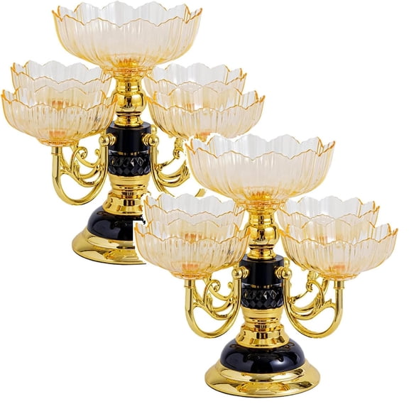 Clearance Fruit Plate under $20 Fruit Plate Rotating Snack Serving Tray Snack Display Tray Divided Serving Dishes Flower Snack Dessert Plate For Living Room Yellow