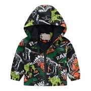 Clearance! Frwgonr Toddler Girls Coats and Jackets 3T 4T Winter Fashion Cute Pattern Casual Coats Zipper Coats Black