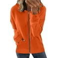 thumbnail image 1 of Full Zip Hoodies for Women Zipper Open Front Fleece Lined Jacket Hooded Coats Cardigan Plain Oversized Sweatshirts with Pocket Trendy School Casual Jackets, 1 of 5
