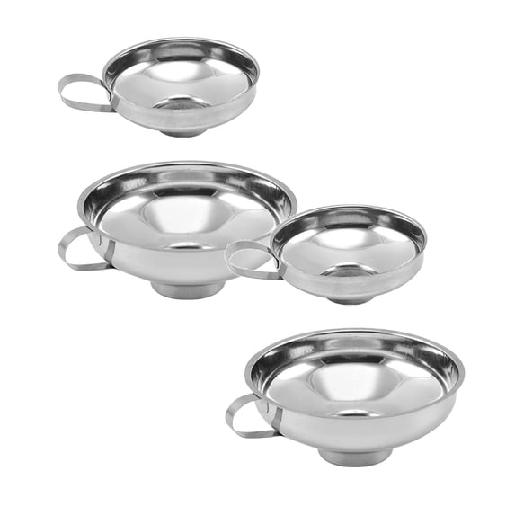 Clearance Funnel under $10 2PC Stainless Canning Funnel Wide Mouth Wide Mouth Jar Funnel With Handle For Wide Mouth And Regular Mouth Wide Mouth Jars Grade Metal Jam Funnel(Large+Small) 2PC