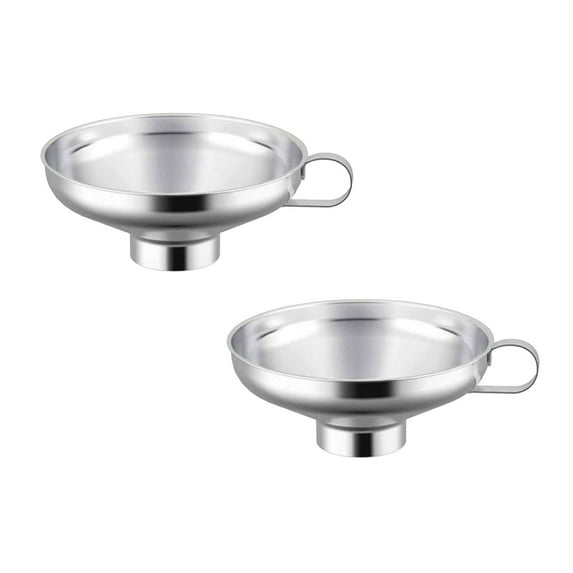 Clearance Funnel under $6 Stainless Canning Funnel Lightweight Wide Mouth Jar Funnel With Handle Suitable For Wide Mouth And Conventional Jar Food Grade Jam Kitchen Tools