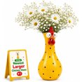 thumbnail image 1 of Clearance! Funny Chicken Vase, Long Neck Rooster Figurine Resin Flower Holder, Cute Animal Tabletop Decor for Home Shelf Living Room, 1 of 7