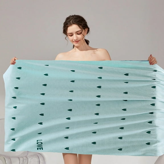 Fwttom Couple Bath Towel Soft And Absorbent Without Fading And Shedding Love Love Beach Towel Bath Home Valentine's Day Gift 70x140cm, Camping Essentials and Beach Essentials
