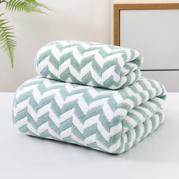 Fwttom Soft Linen 2 Pc Towel Set 1 Bath Towel 1 Washcloth Towels For Bathroom Towel Set For Adults-Highly Absorbent And Towel Set, Camping Essentials and Beach Essentials