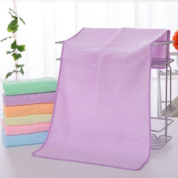 Fwttom Three Sets Of Fibre Bath Towel Towel Towel Absorbent Towel Embossed Bear Bath Towel Beach Towel, Camping Essentials and Beach Essentials