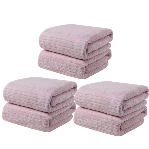 Fwttom Velvet Towel For Adult Daily Use At Home Absorbent Dry Hair Towel That Does Not Hair Beach Towel Strip Patterned Bath Towel, Camping Essentials and Beach Essentials