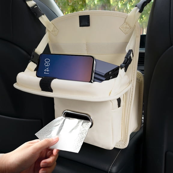 Clearance GFHFHITJ Car Backseat Organizer, Hanging Car Seat Storage Bag, Multi-function Large Capacity Car Document Holder Trash Can
