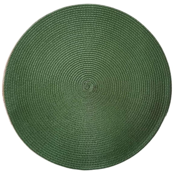 Clearance! GUIGUI Placemat Woven Spiral Table Placemats 15 Inches Round Set of 4 Non Slip Dining & Kitchen Table Mats (Green 2 A)