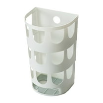 Clearance! GUIGUI Rack Wall Mounted Garbage Bags Tray Storage Box Multipurpose Plastic Bags Holder Rack Kitchen Tableware Sundries Organizer (Blue)