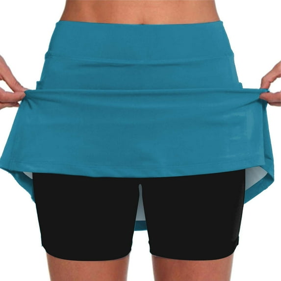 Clearance! GZWYHT Skorts For Women With Pockets Golf Skirts For Women Athletic Skorts For Women Mini Skirts For Women Tennis Skirt Blue S Clearance!