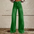 thumbnail image 1 of Clearance！ GZWYHT Summer Jeans For Women 2025 Jeans For Women High Waist Women Wide Leg Jeans Jeans For Women High Waist Stretch Jeans For Women Green 4XL Clearance！, 1 of 4
