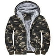 thumbnail image 1 of GaThRRgYP Long Sleeves Coat for Men Plus Size,Hoodies for Men Zip Up Hooded Fleece Sweatshirts Pullover Warm Winter Fuzzy Lined Camouflage Jackets, 1 of 5