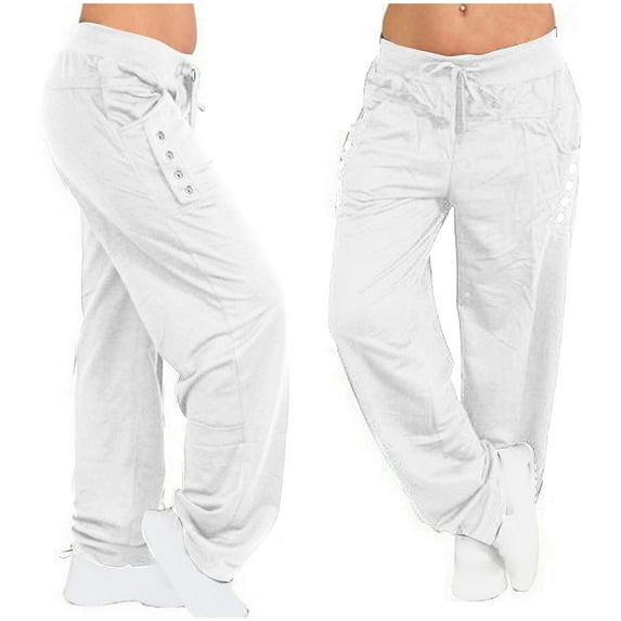 Clearance GaThRRgYP Womens Pants Clearance,Womens Winter Wide Leg Yoga Sports Loose Casual Long Pants Trousers