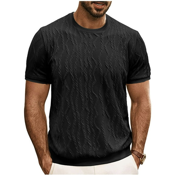 Gamivast Mens Shirts Short Sleeve Soft Crew Neck Lightweight Shirts Casual Summer Basic Tops Gym Workout Athletic Tee Shirts Black XXL Camisas De Vestir Para Hombres