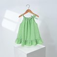 thumbnail image 1 of Clearance Gamivast Toddler Girl Dresses Fashionable Plaid Sleeveless Dress Summer Casual and Comfortable Crew Neck Dress Vacation Casual Beach Dress Green 3T Vestidos De Verano Para Niña, 1 of 3