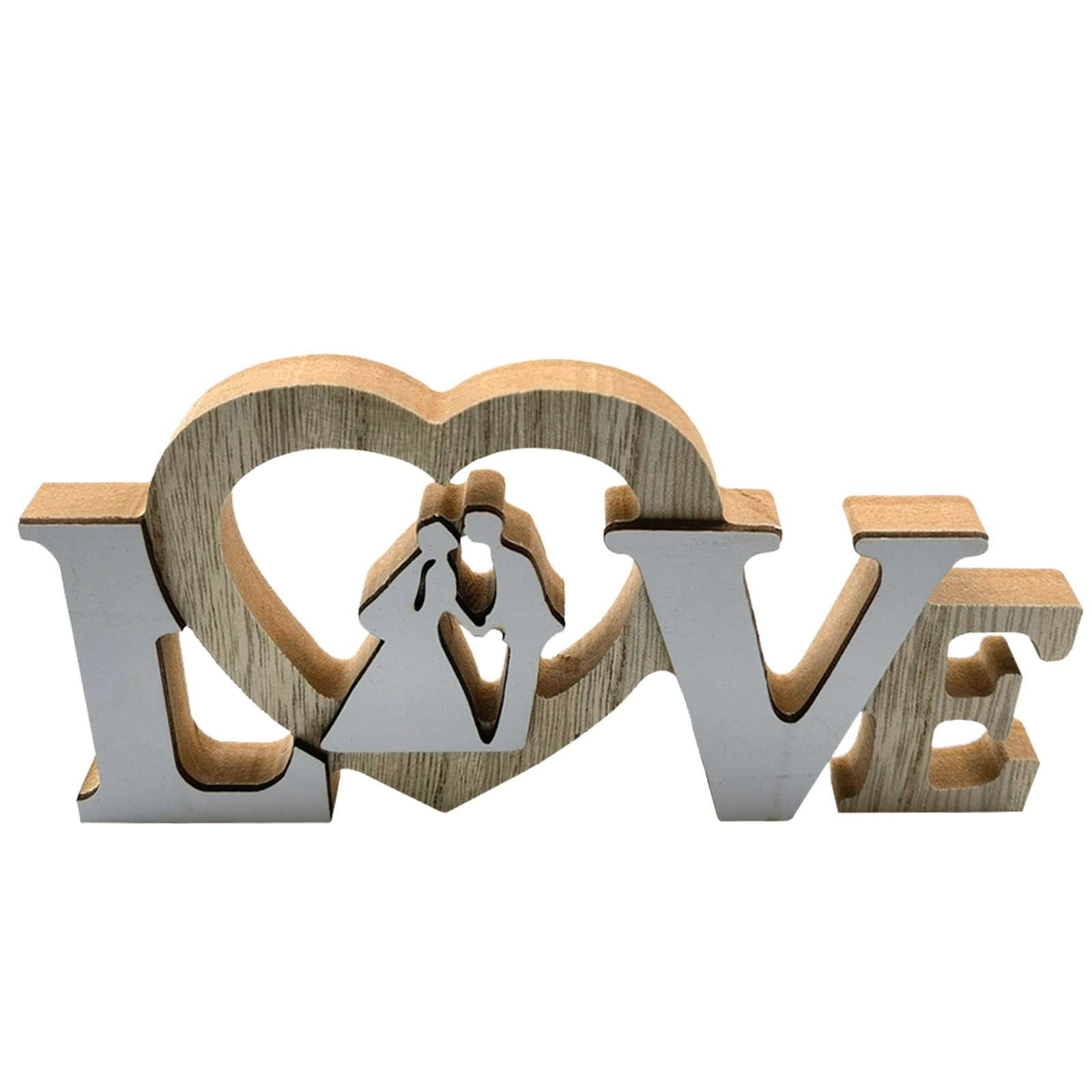 Clearance ! Ganlilaim Desktop ornament Wooden Love Sign Rustic Wall