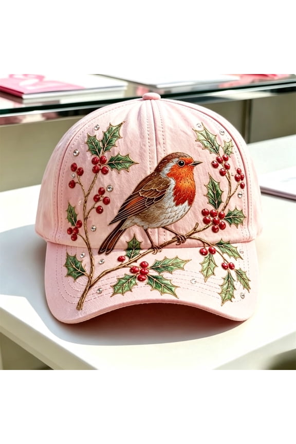Clearance Garden Morning Baseball Cap Adjustable Cotton Hummingbird Flowers Baseball Hat Lightweight Breathable (Garden Birds)