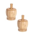 thumbnail image 1 of Clearance Garlic Press under $20 Mortar and Pestle Set - Premium Bamboo Bowl Garlic Press Grinder Crusher, 1 of 9