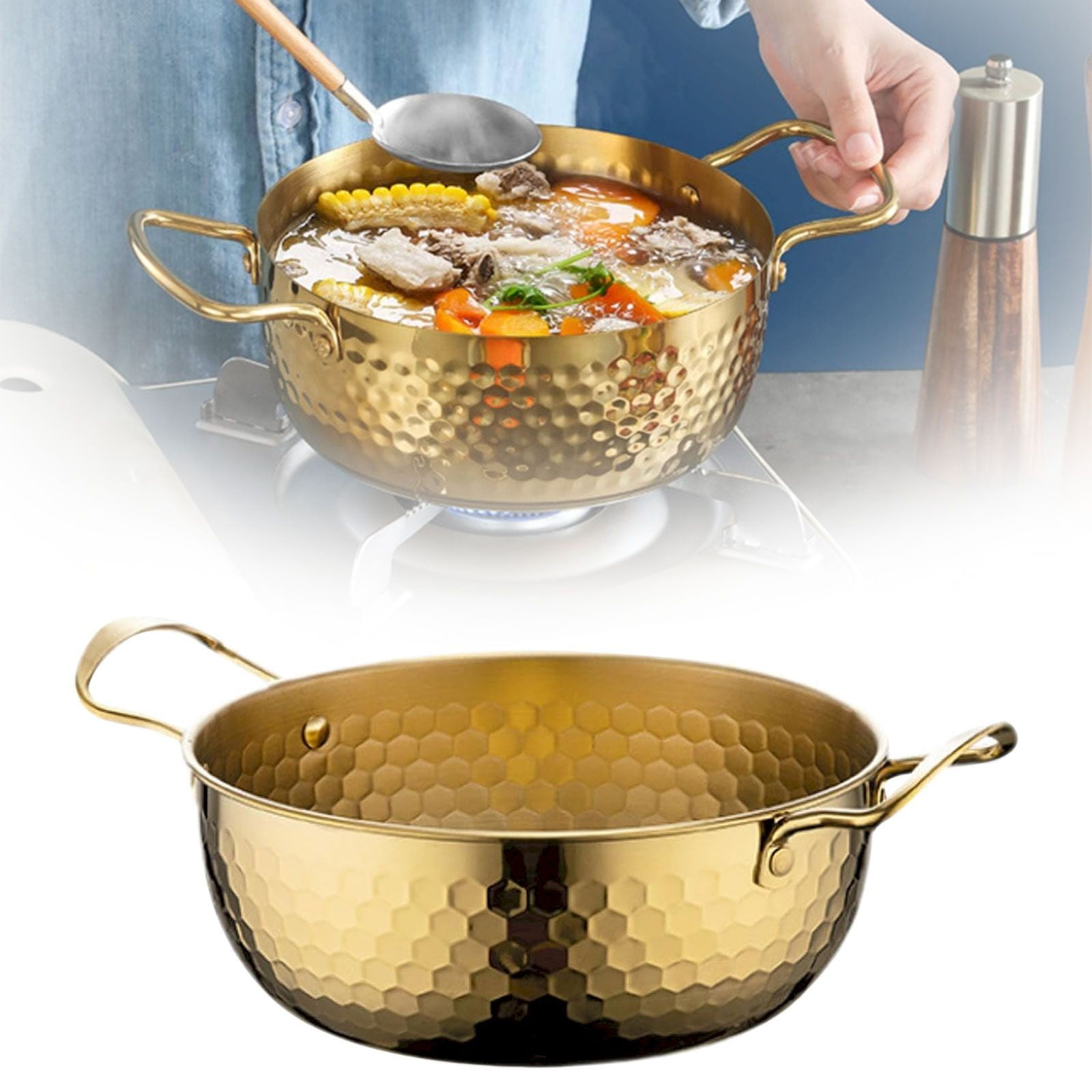 Clearance！ Gbayxj Stainless Noodle Pot for Cooking with Double Handles