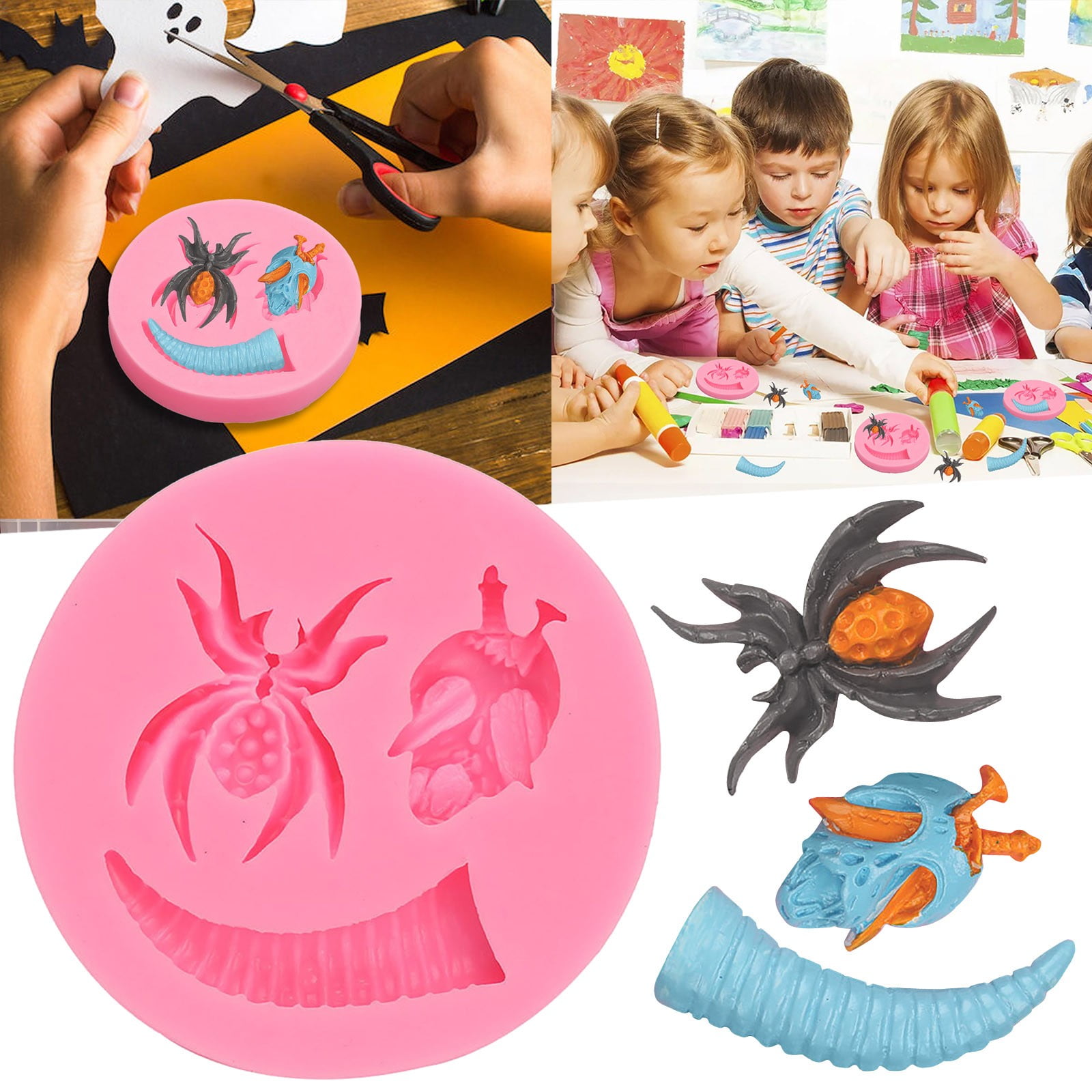 Clearance! Gbifzutdjp Biscuit Cutter Halloween Series Silicone Tools