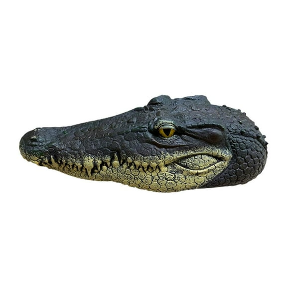 Clearance! Generic Floating Alligator Head, Alligator Head Decoy for Pool, Outdoor Pools Float Fake Gator Head Deterrent Ducks, Heron etc, Resin Crocodile Heads for Koi Pools Decor A6A4