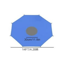 Clearance!Generic Trampoline Shade Cover, 8ft 10ft 12ft 14ft 16ft Sun-Protection Trampolines Canopy, Easy to Install, Anti-UV Trampolines Sunshade Accessories for Outdoor Backyard Playground (14 FT),