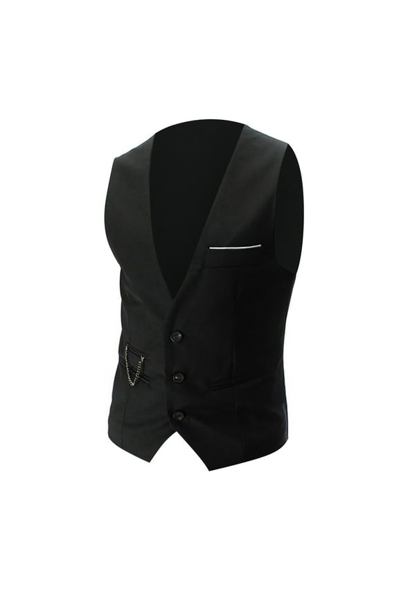 Clearance Gentleman Jacket,Clearance Sales Men's Outerwear Vests Men's Business Leisure Wedding Vest V Neck Sleeveless Slim Jacket Vest