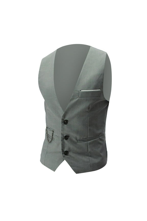 Clearance Gentleman Jacket,Clearance Sales Men's Outerwear Vests Men's Business Leisure Wedding Vest V Neck Sleeveless Slim Jacket Vest