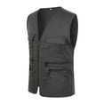 thumbnail image 1 of Clearance Gentleman Jacket,Clearance Sales Men's Outerwear Vests Men's Casual Outdoor Work Fishing Travel Photo Cargo Vest Jacket Multi Pockets, 1 of 2