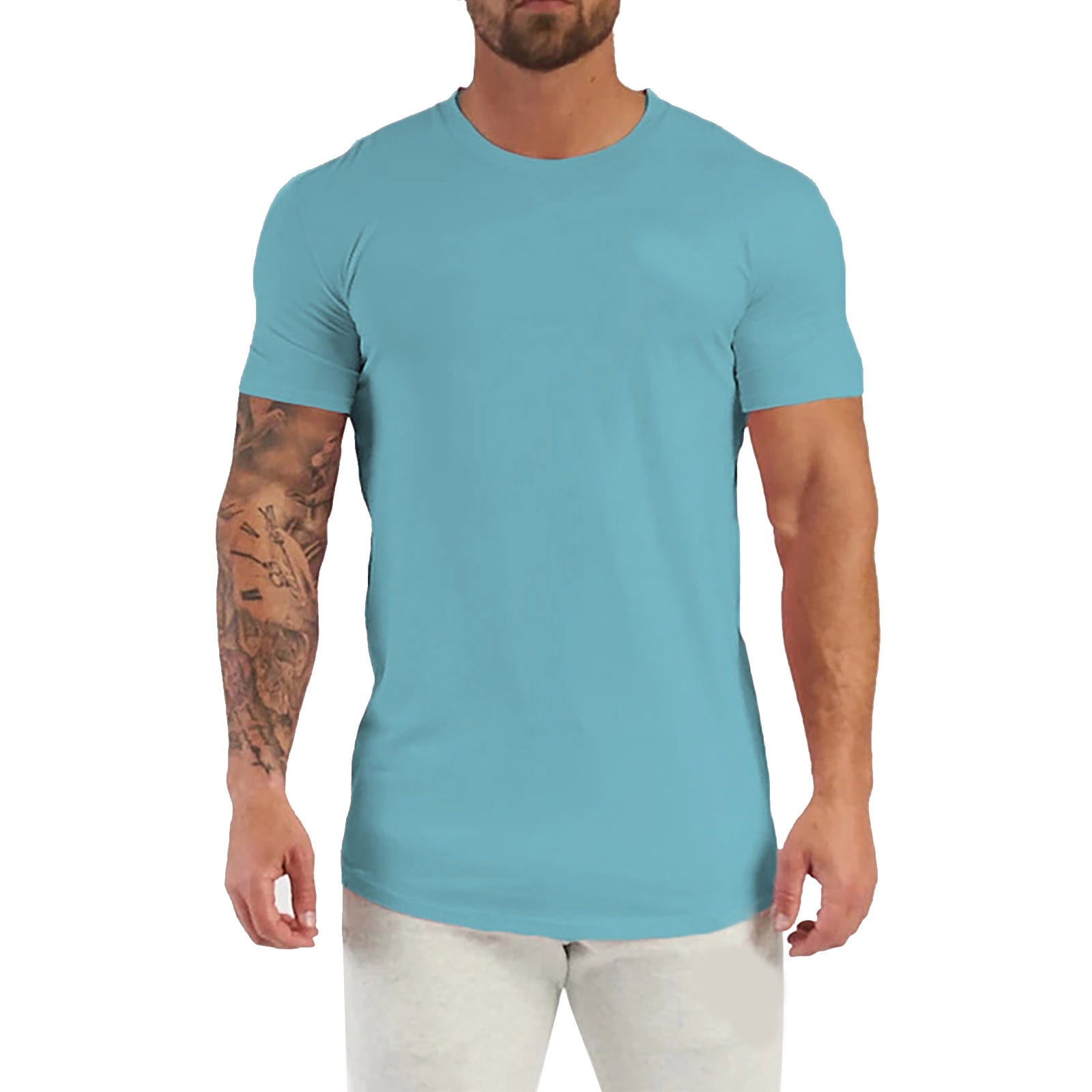 Clearance!Gephdiin Mens Polo Shirts Men's Breathable Ice Silk T Shirt